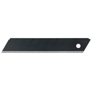 Tajima Ersatzklingen für Cutter, 18 mm, 50 Stück in einer Box, geeignet für Pappe, Leder, Folie und Trockenbau, Black Blade Klingen